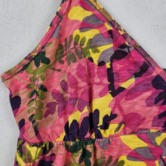 Lucky Brand Babydoll Slip Dress Women M Multicolor Floral Spaghetti Strap - Picture 6 of 15